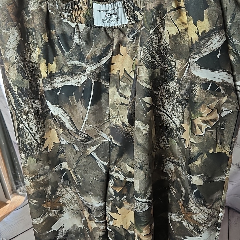 SHEIN Green Tree Camo Elastic Waist Pants Size 4XL - Picture 3 of 5